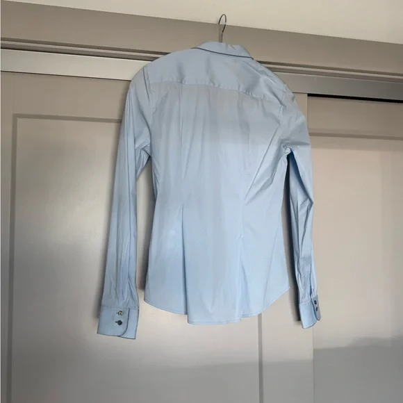 Gorsuch Women's Light Blue Ruffle Blouse - Picture 6 of 10